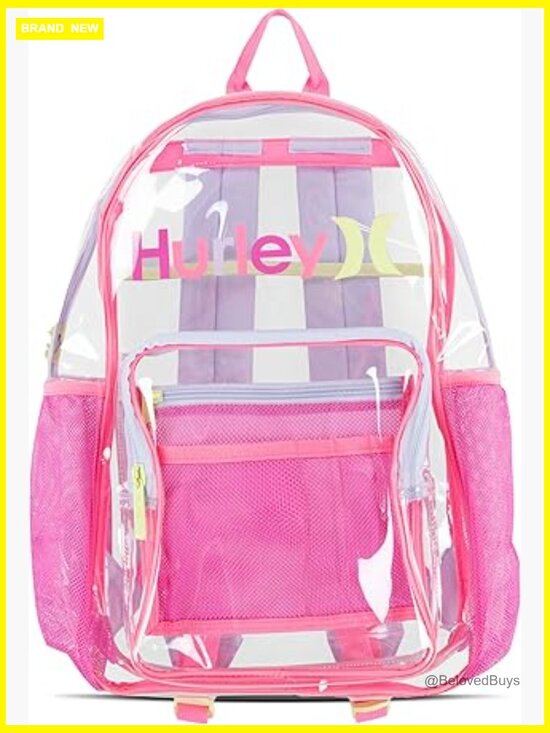 Clear Backpack with Zipper Closure and Adjustable Straps main image 5